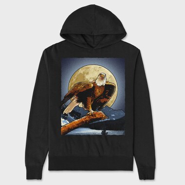 Eagle At Night, Hanorac Oversize Barbati (Unisex)