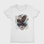 Eagle Bird Flying And Collage Darccollage, Tricou Femei