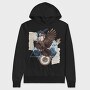 Eagle Bird Flying And Collage Darccollage, Hanorac Oversize Barbati (Unisex)