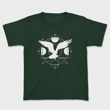 Eagle Flying Sunset Animal Monochrome Tote, Tricou Copii