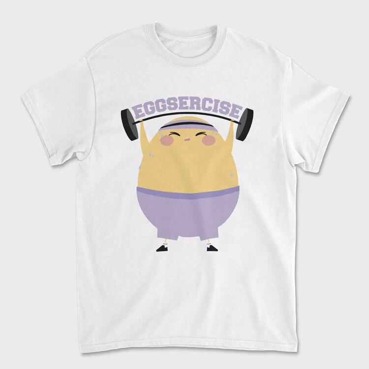 Egg Lifting Weights Eggsercise, Tricou Barbati (Unisex)