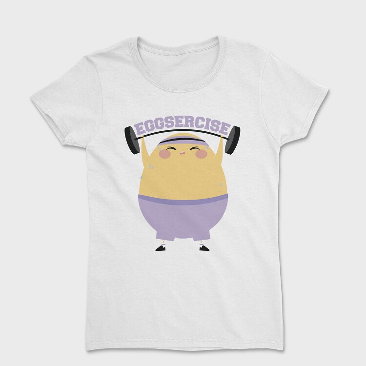 Egg Lifting Weights Eggsercise, Tricou Femei