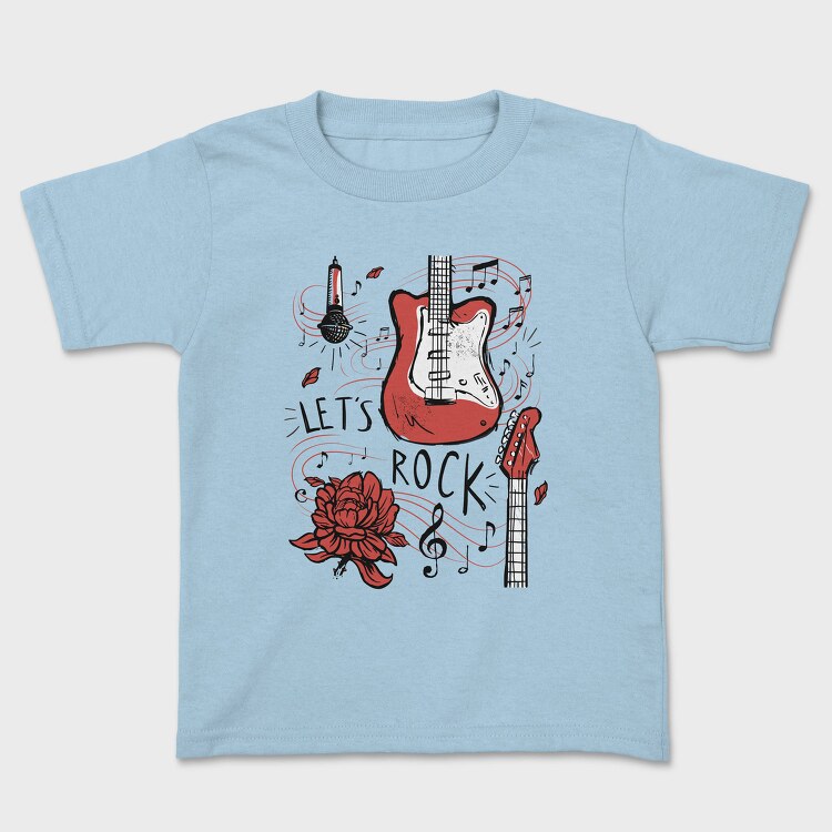 Electric Guitar Music Let S Rock, Tricou Copii
