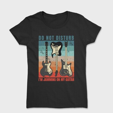 Electric Guitars Retro Sunset Quote, Tricou Femei