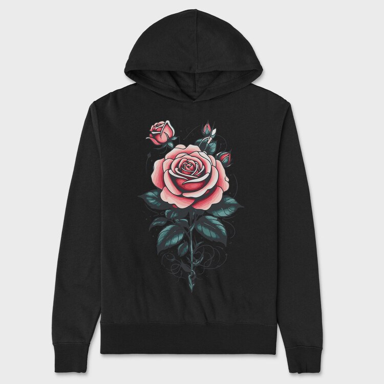 Elegant Roses Traditional, Hanorac Oversize Barbati (Unisex)