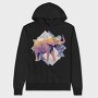 Elephant On Geometric Shapes Animals, Hanorac Oversize Barbati (Unisex)