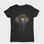 Elephant With Sunflowers Cute, Tricou Femei