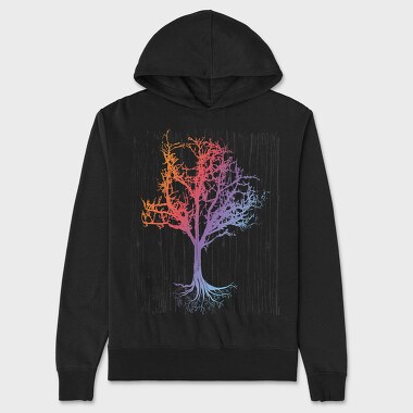 Enchanted Tree Rainbow, Hanorac Oversize Barbati (Unisex)