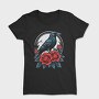 Enigmatic Crow And Roses, Tricou Femei
