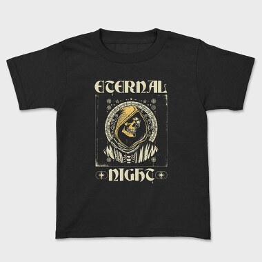 Eternal Night Skull Gothic Grim Reaper, Tricou Copii