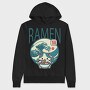 Japanese Cat Ramen, Hanorac Oversize Barbati (Unisex)