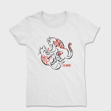 Japanese Cats Tattoo, Tricou Femei