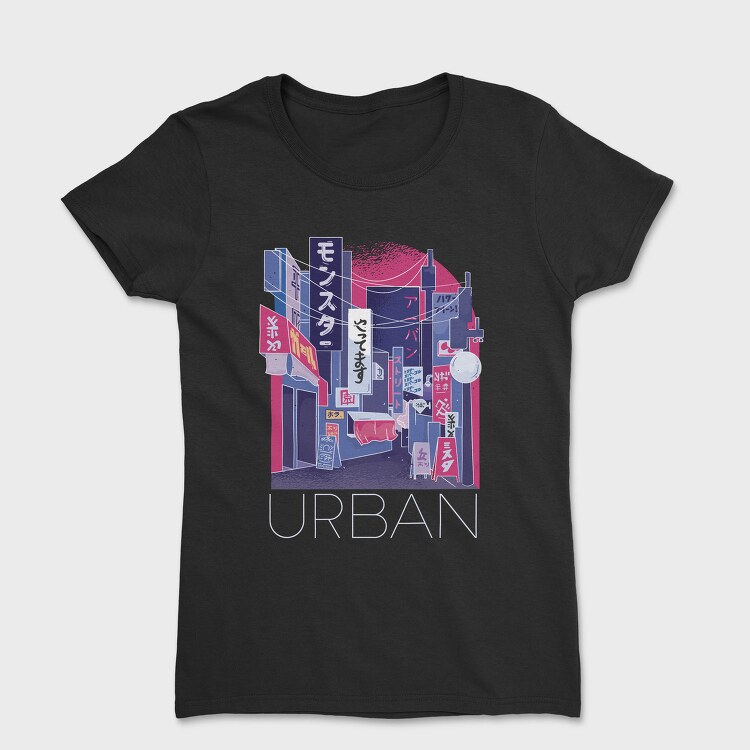 Japanese City Street In Japan, Tricou Femei