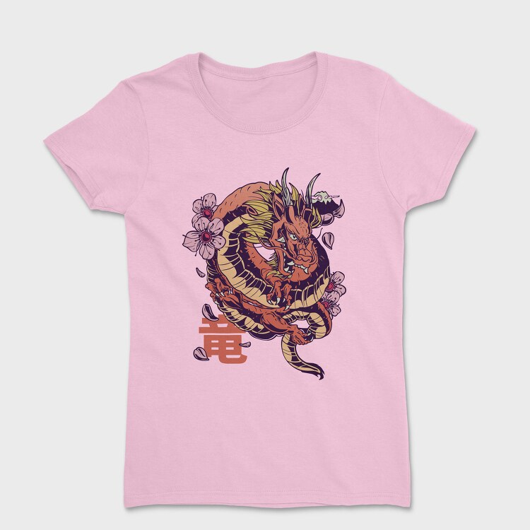 Japanese Dragon Sakura Blossom, Tricou Femei
