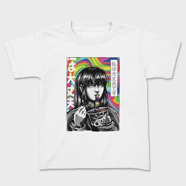 Japanese Girl Psychedelic Comic, Tricou Copii