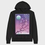 Japanese Sakura Vaporwave Tree, Hanorac Oversize Barbati (Unisex)