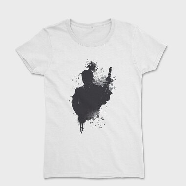 Japanese Samurai Warrior Ink Art, Tricou Femei