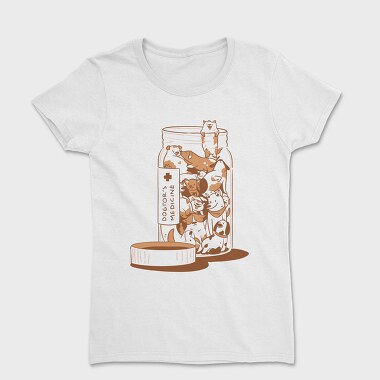 Jar Of Dog Animals Dogtors Medicine Cartoon, Tricou Femei