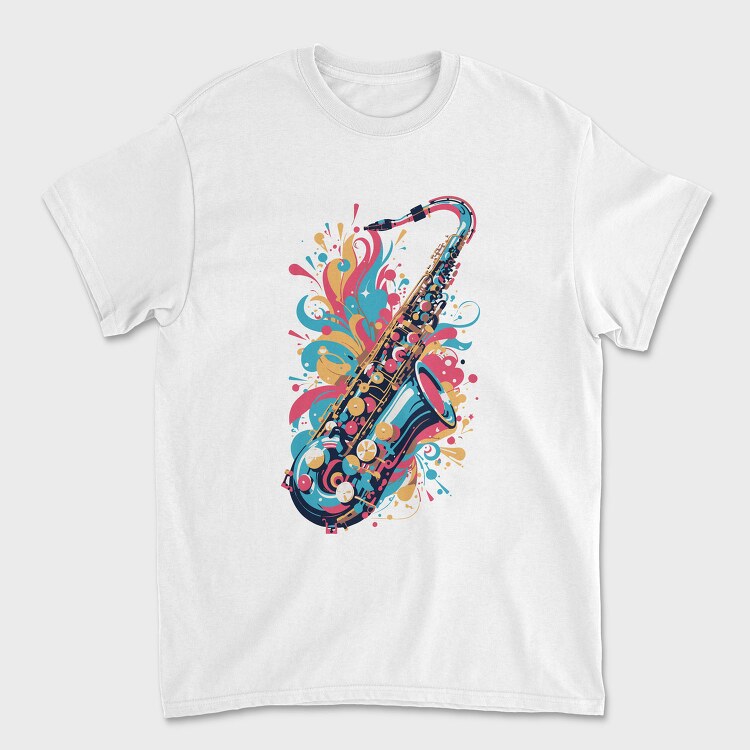 Jazz Saxophone Melody, Tricou Barbati (Unisex)