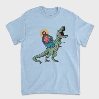 Jesus And T Rex Funny, Tricou Barbati (Unisex)