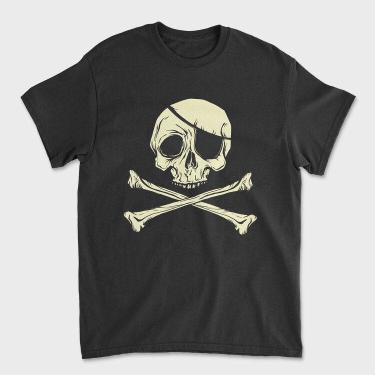 Jolly Roger Pirate Flag, Tricou Barbati (Unisex)