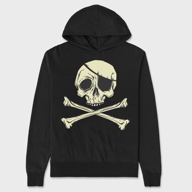 Jolly Roger Pirate Flag, Hanorac Oversize Barbati (Unisex)
