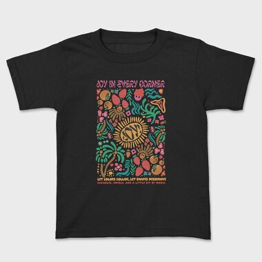 Joy In Every Corner Shapes Maximalism, Tricou Copii