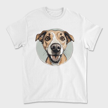Joyful Dog Portrait, Tricou Barbati (Unisex)