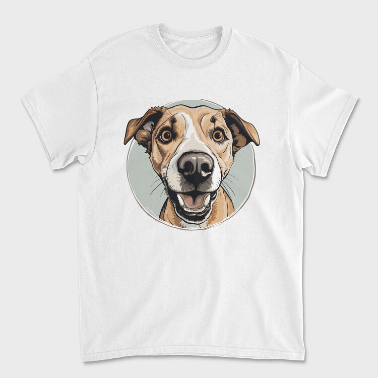 Joyful Dog Portrait, Tricou Barbati (Unisex)