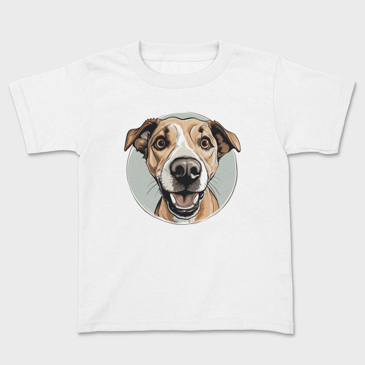 Joyful Dog Portrait, Tricou Copii