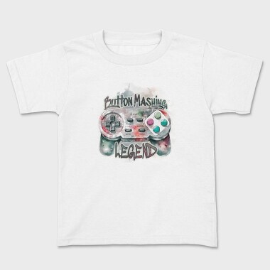 Joystick Button Mashing Watercolor Legend, Tricou Copii