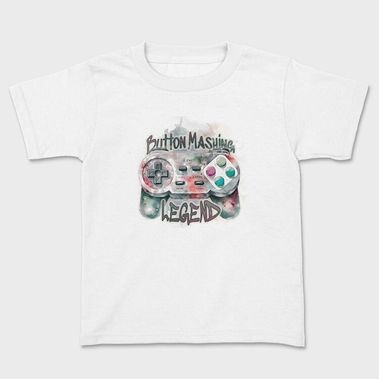 Joystick Button Mashing Watercolor Legend, Tricou Copii