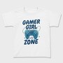 Joystick Gamer Girl Watercolor, Tricou Copii
