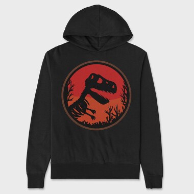 Jurassic Dinosaur Skeleton, Hanorac Oversize Barbati (Unisex)