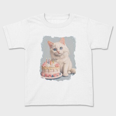 Cat Birthday Party B Day Kitten, Tricou Copii