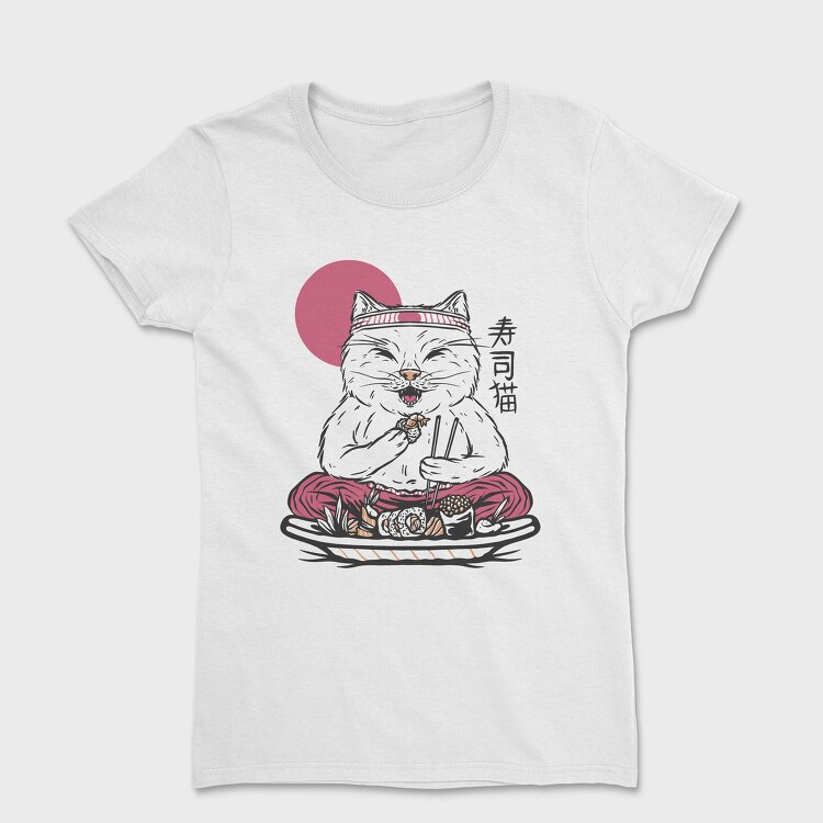 Cat Eating Sushi Sushi, Tricou Femei