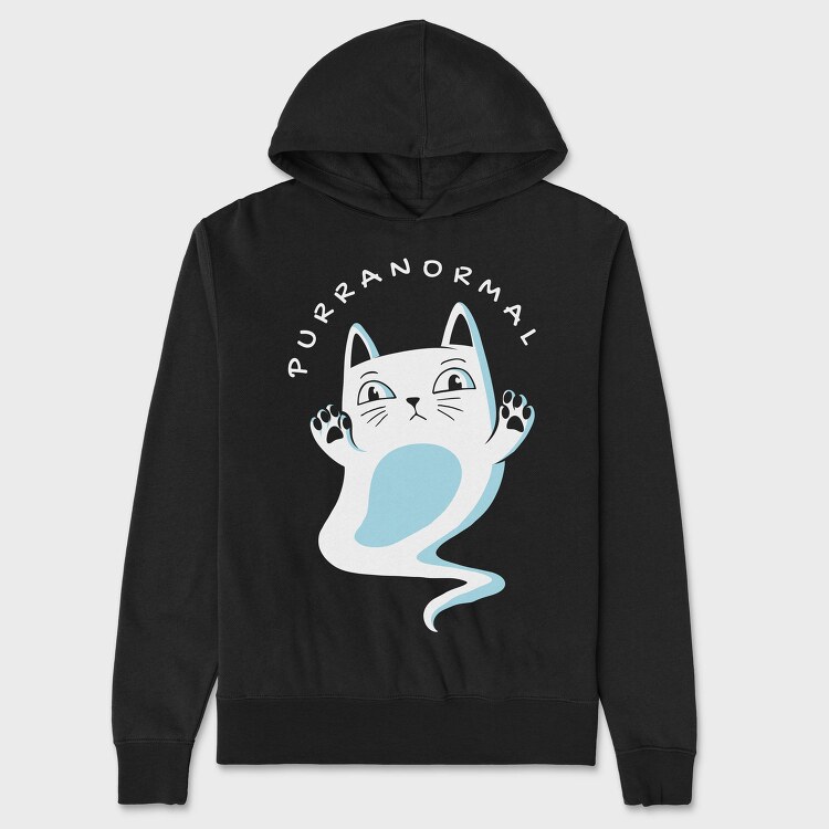 Cat Ghost, Hanorac Oversize Barbati (Unisex)