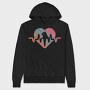 Cat Heartbeat Gradient, Hanorac Oversize Barbati (Unisex)