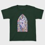 Cat In Church Window Style Py, Tricou Copii