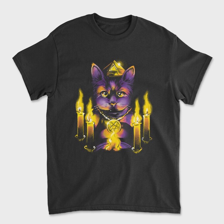 Cat Magic Candle Ritual, Tricou Barbati (Unisex)