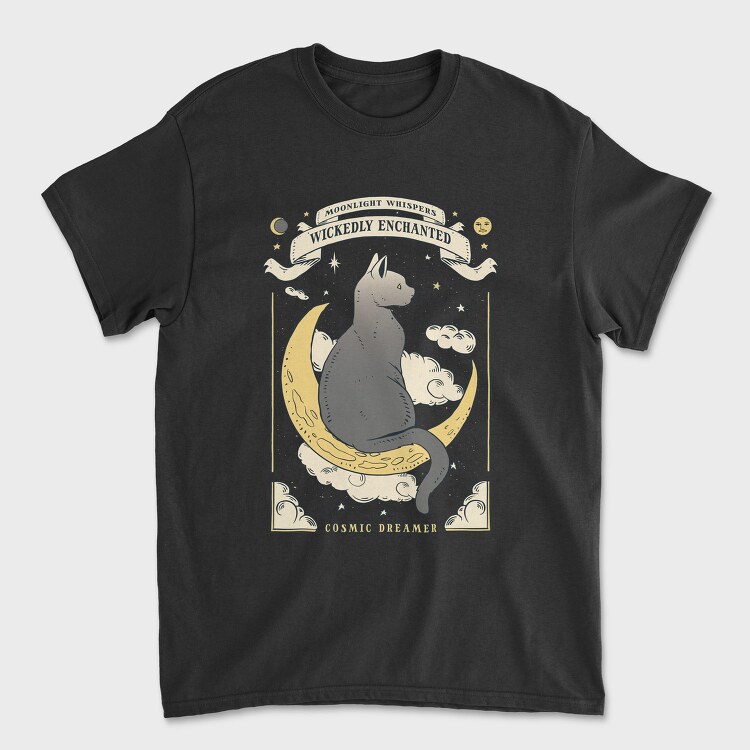 Cat Moon Whimsigoth, Tricou Barbati (Unisex)