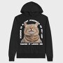 Cat Purring Happy Quote, Hanorac Oversize Barbati (Unisex)