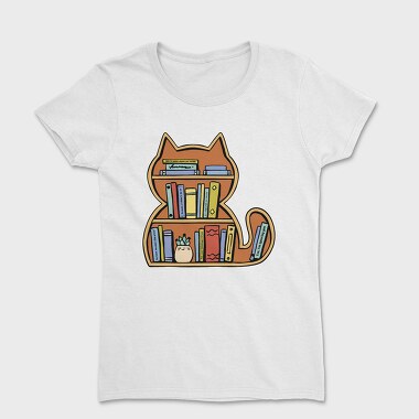 Cat Shaped Bookshelf, Tricou Femei