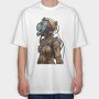Steampunk Diver Gear, Tricou Oversize Barbati (Unisex)