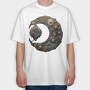 Steampunk Gears Cogwheel, Tricou Oversize Barbati (Unisex)