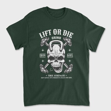 Dark Skull Gym Lift, Tricou Barbati (Unisex)