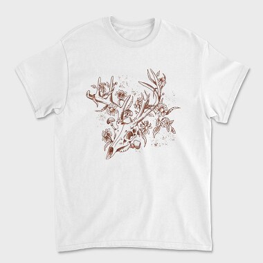 Deer Skull Nature, Tricou Barbati (Unisex)
