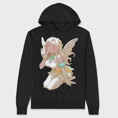 Fairy Fantasy Anime Blowing Kiss, Hanorac Oversize Barbati (Unisex)