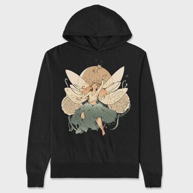 Fairy Flying In The Sky Forest Cottage, Hanorac Oversize Barbati (Unisex)