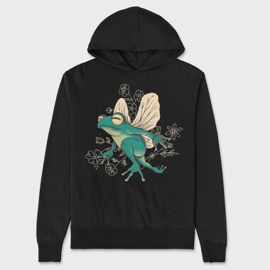 Fairy Frog With Wings, Hanorac Oversize Barbati (Unisex)